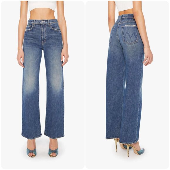 NWT Mother The Lasso Sneak High Rise Wide Leg Jeans, Punk Nouveau Size 30 $278 - Picture 5 of 16